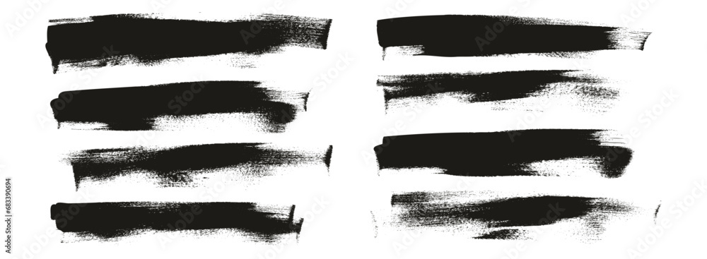 Hand Drawn Flat Calligraphy Paint Brush Regular Long Background High Detail Abstract Vector Background Set Hand Drawn Flat Calligraphy Paint Brush Regular Long Background High Detail Abstract Vector Background Set