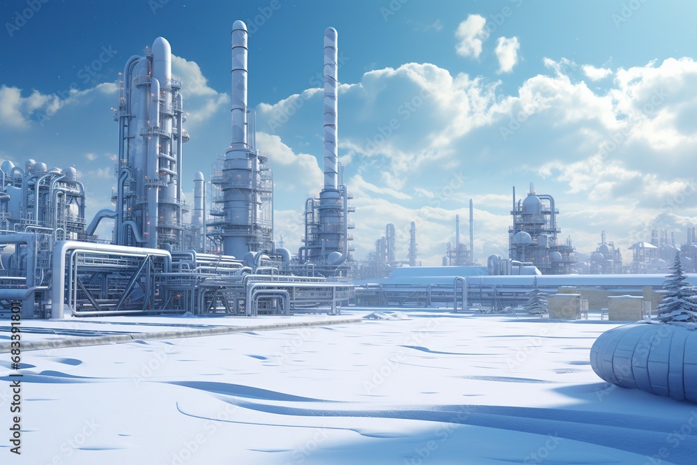 Obraz premium oil refinery plant