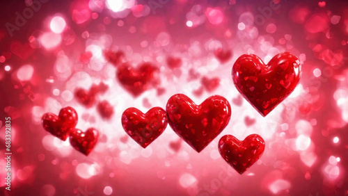 Valentine's day red heart background