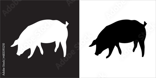Illustration vector graphics of pig icon © Susiati