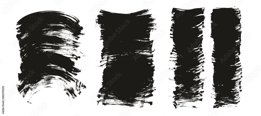 Hand Drawn Flat Fan Brush Regular Curved & Long & Short Background High Detail Abstract Vector Background Set Hand Drawn Flat Fan Brush Regular Curved & Long & Short Background High Detail Abstract Vector Background Set