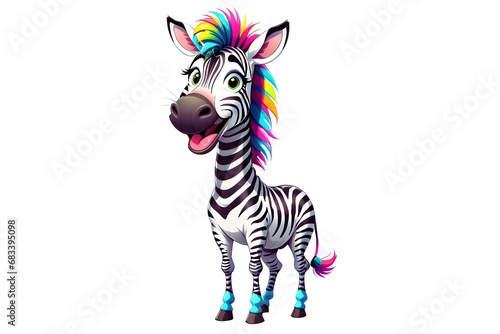 A Cartoonish Zebra in a Playful Pose  JPG 300Dpi 10800x7200 