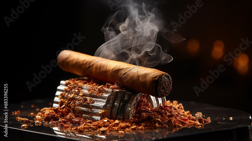 cigar and fire HD 8K wallpaper Stock Photographic Image  photo