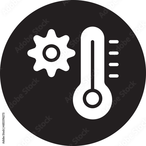 overheat glyph icon