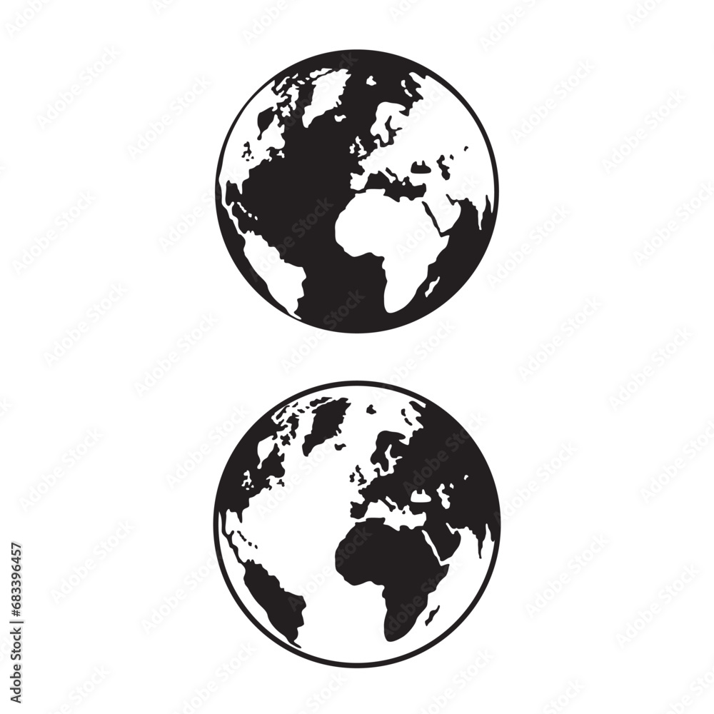 earth silhouette design. world map sign and symbol.