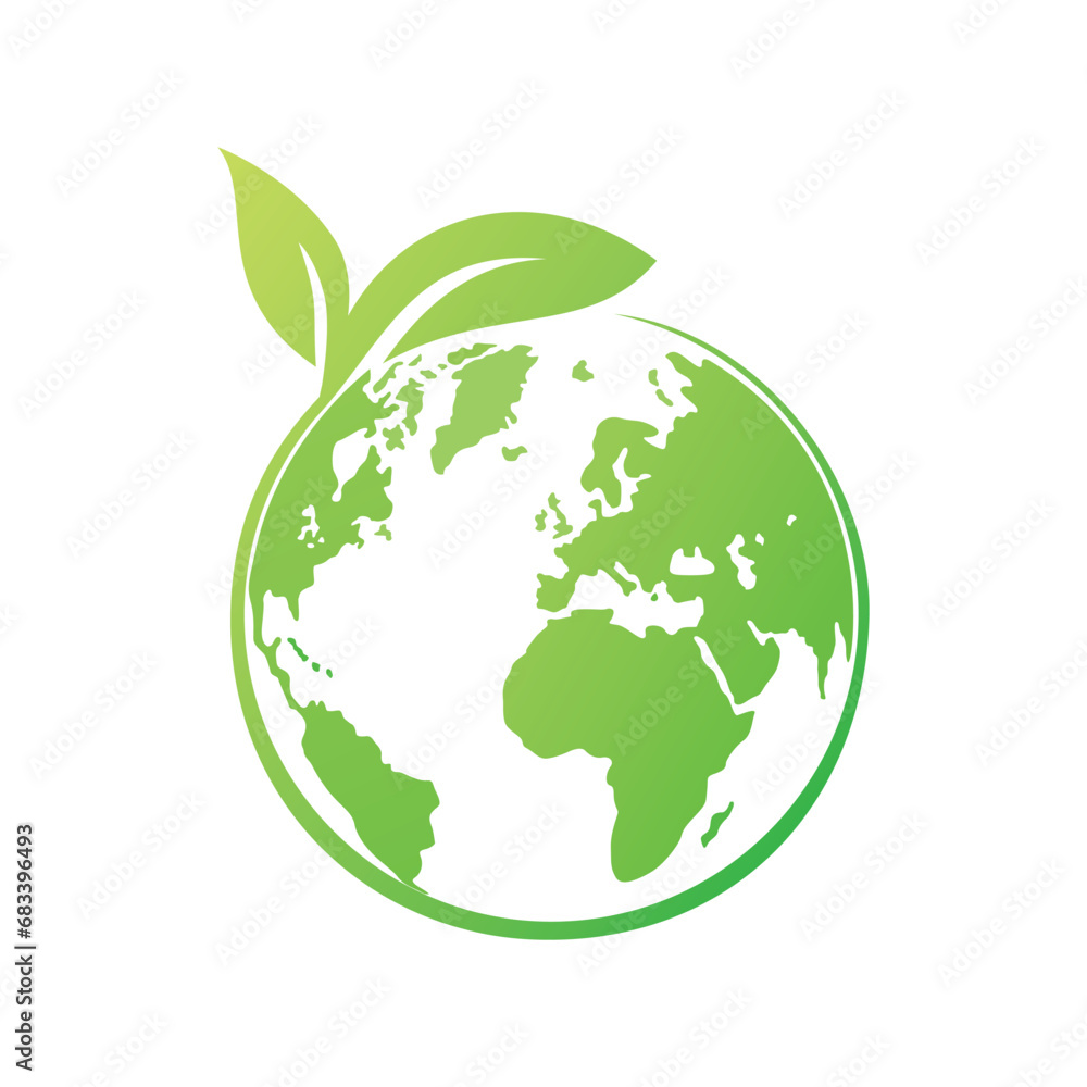 ecology symbol. green global environment concept, sign and symbol.