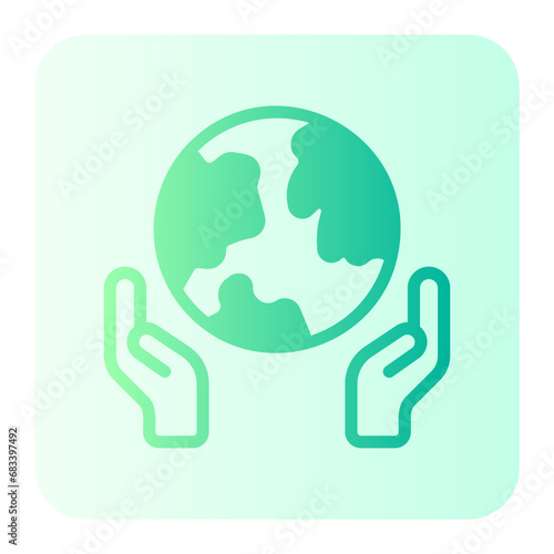 save the planet gradient icon