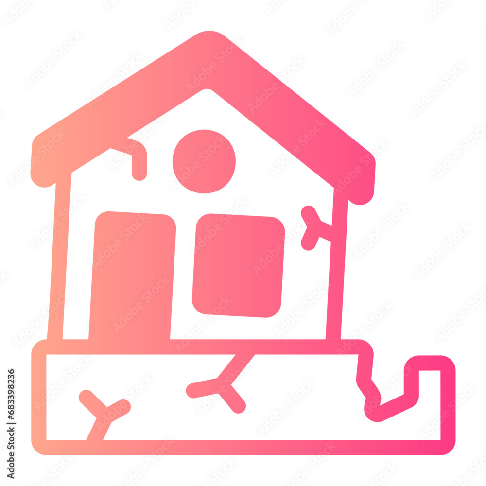 earthquake gradient icon earthquake gradient icon