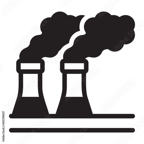 air pollution glyph icon