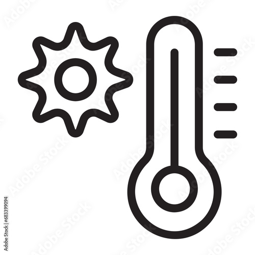 overheat line icon