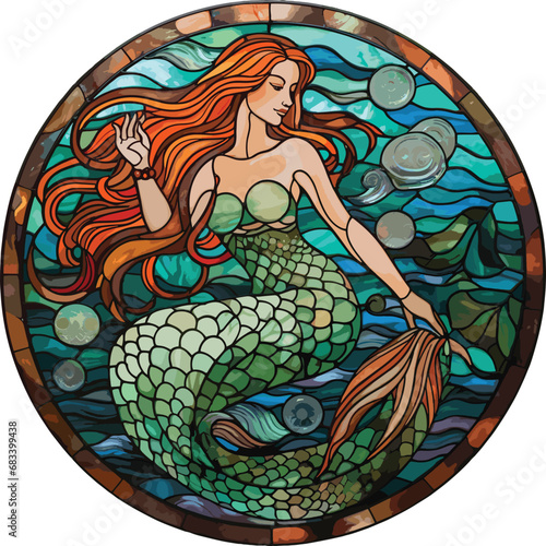mermaid illustration on a white background