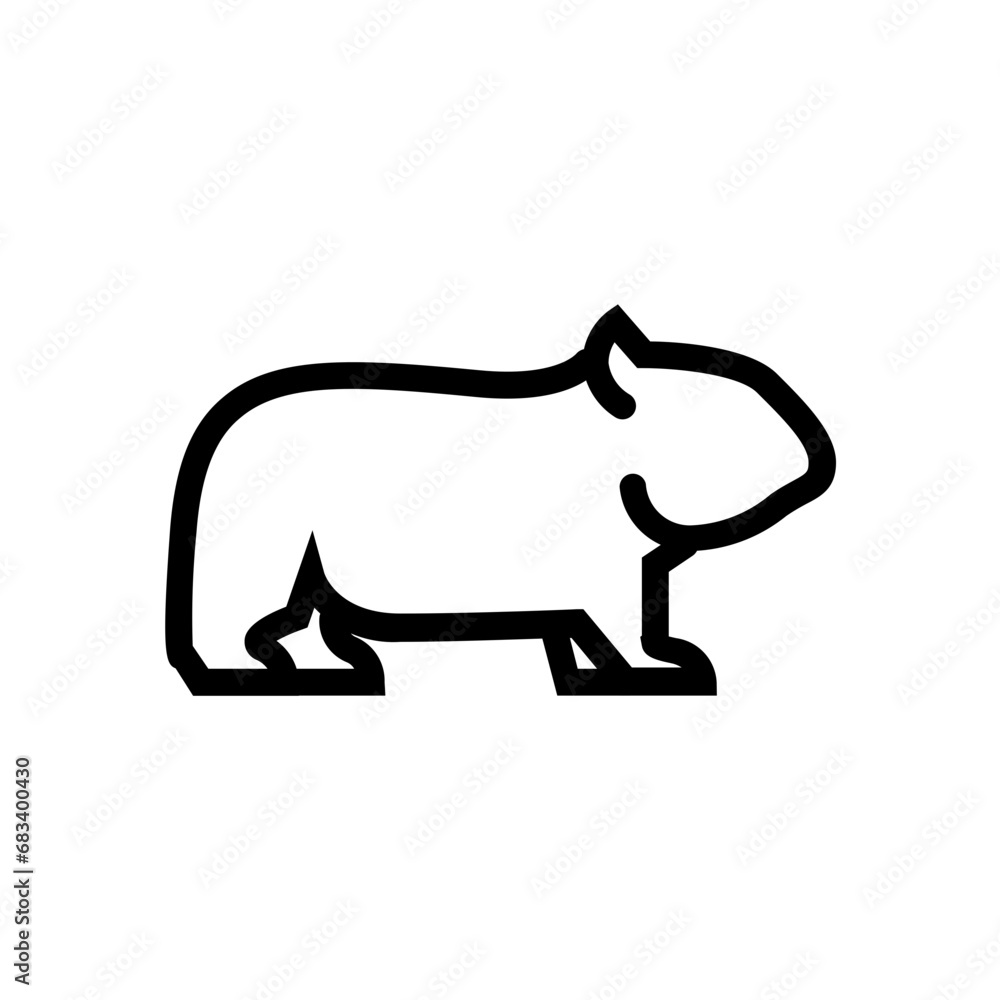guniea pig Icon Illustration guniea pig Icon Illustration