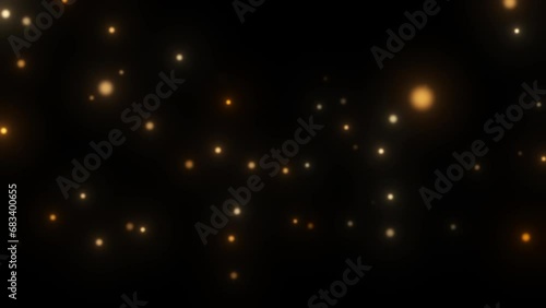 rising golden orbs particles background lights effect photo
