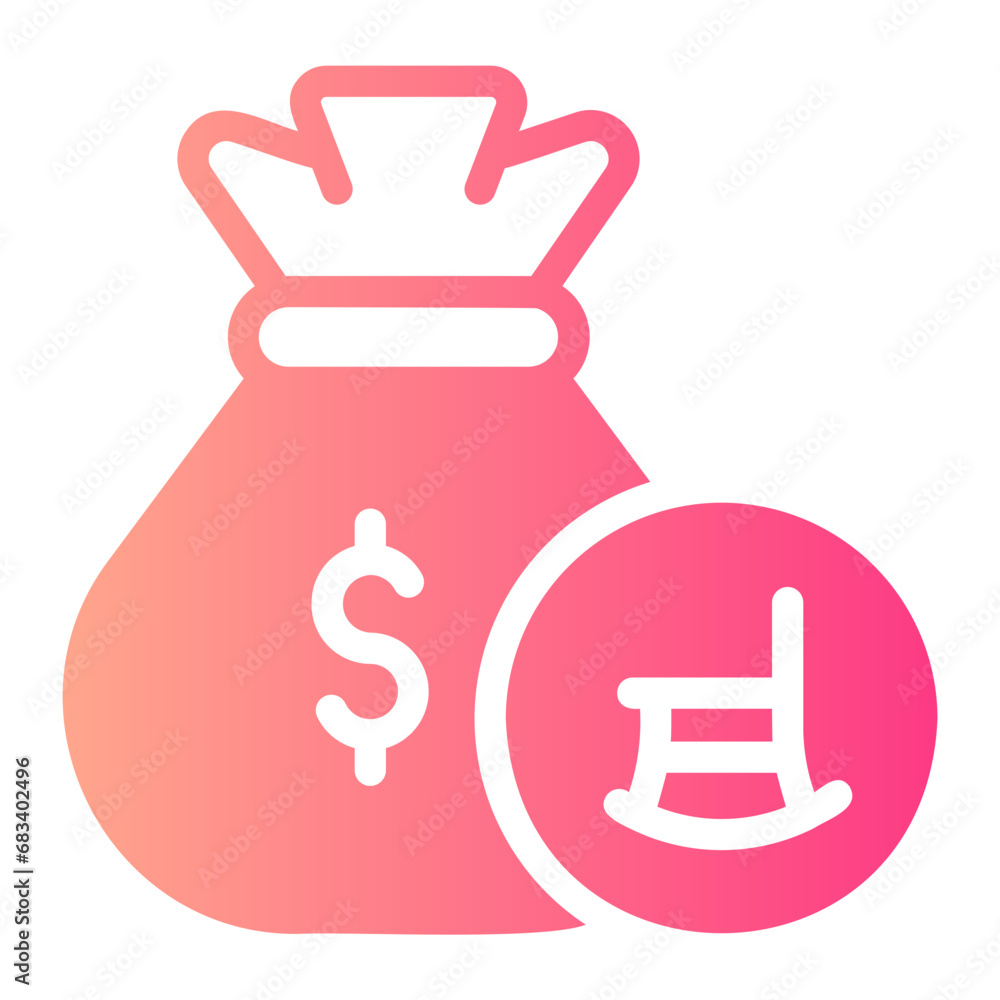 money bag gradient icon money bag gradient icon
