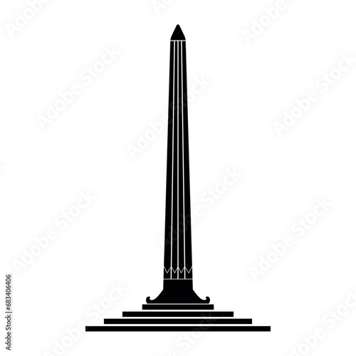Obraz na plátně tugu pahlawan surabaya silhouette