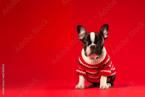 Cute french bulldog for Christmas © AlineAll