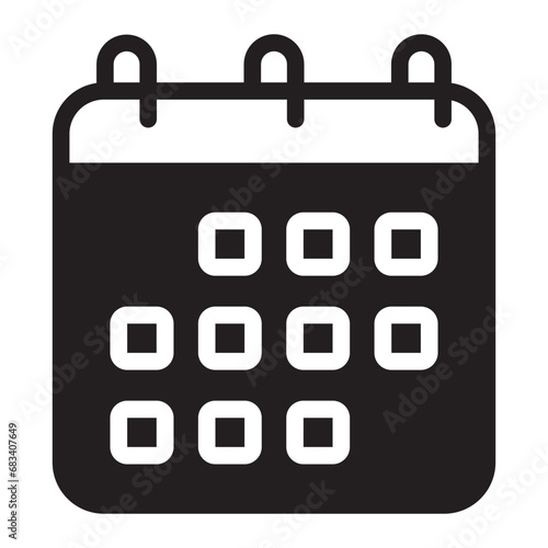 calendar glyph icon