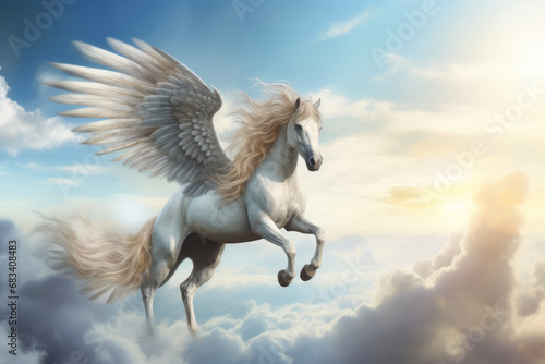 Celestial Wings: Majestic Flight of the Fantasy Pegasus