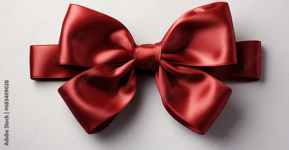 Naklejka premium red gold ribbon