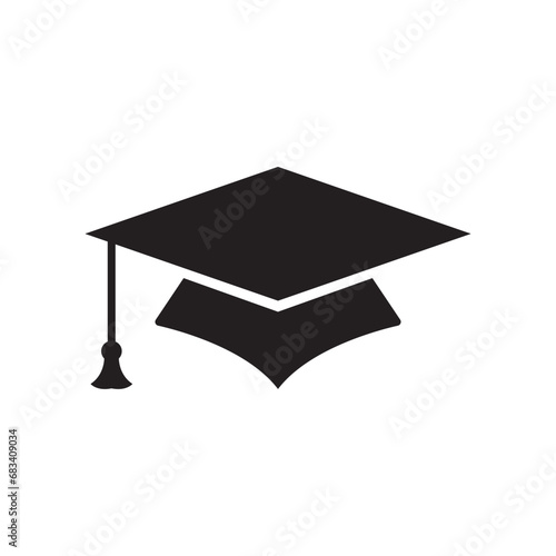 graduation hat icon design vector isolated