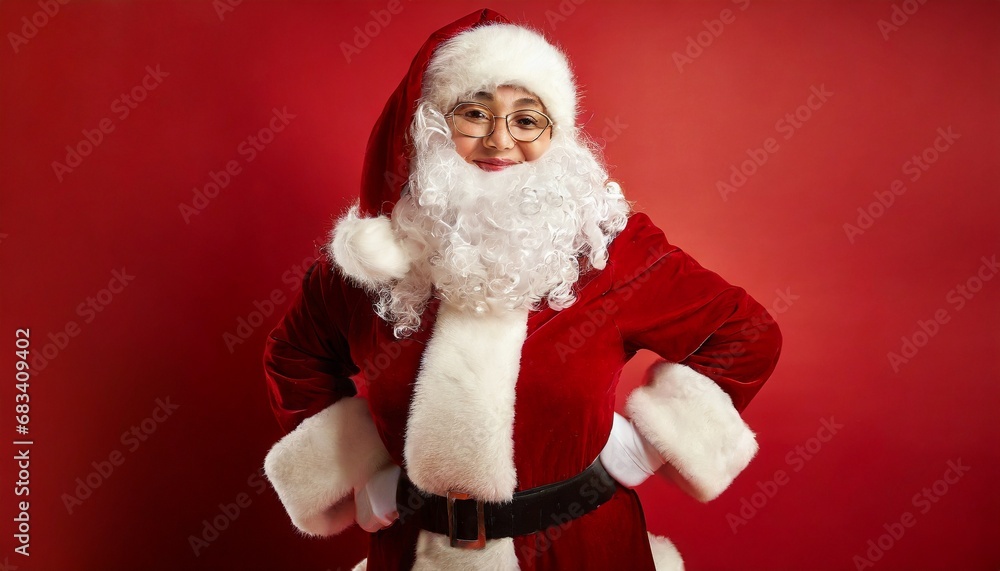 Close-up photo of retired old Santa Claus. white beard, mouth open, looking confused. He is dressed in a Santa costume and wearing a hat. on isolated background.
Close-up photo of retired old Santa Claus. white beard, mouth open, looking confused. He is dressed in a Santa costume and wearing a hat. on isolated background.
