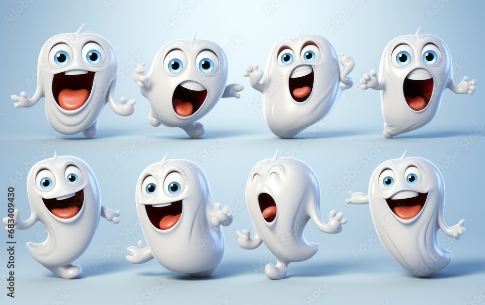 Obraz premium creepy face emotions 