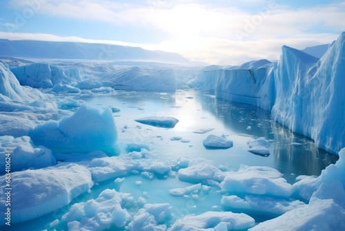 Arctic Alarming Reality: Glacier's Iceberg Release © Andrii 