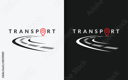 Modern transport vector symbol logo design illustration