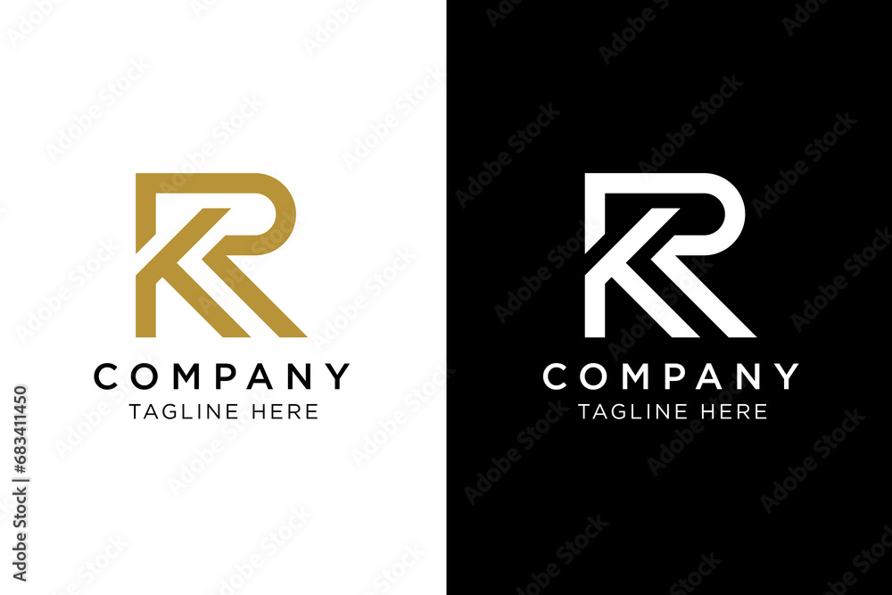 initials R and K logo modern lines initials R and K logo modern lines