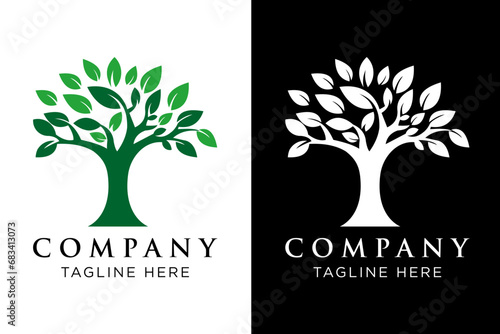 modern simple big tree logo