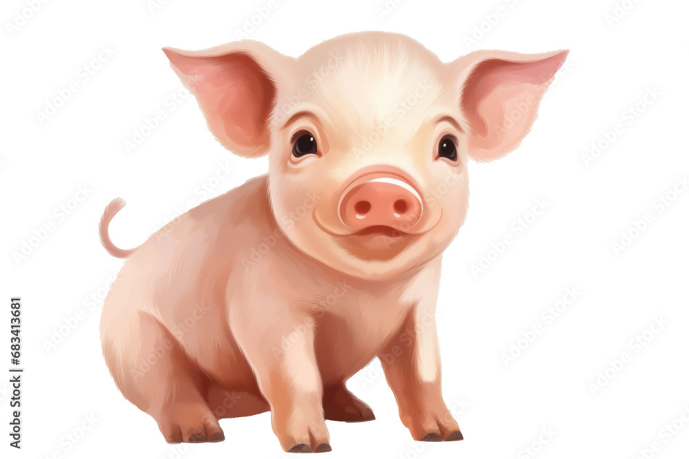Pig on transparent background Pig on transparent background