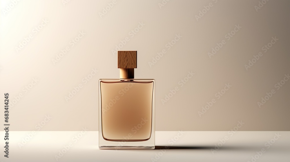 Maqueta de botella de un perfume. Generado por IA. Maqueta de botella de un perfume. Generado por IA.