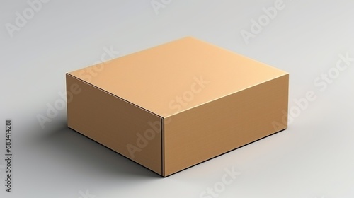 Maqueta de caja de cartón. Generado por IA.