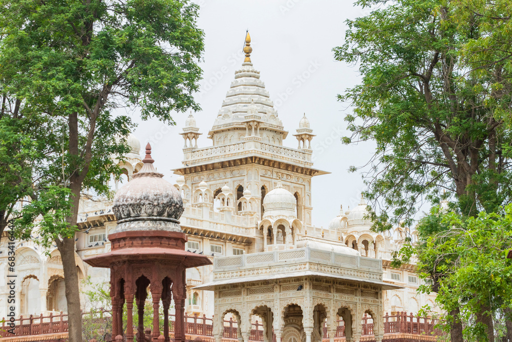 Jaswant Thada on a cloudy day