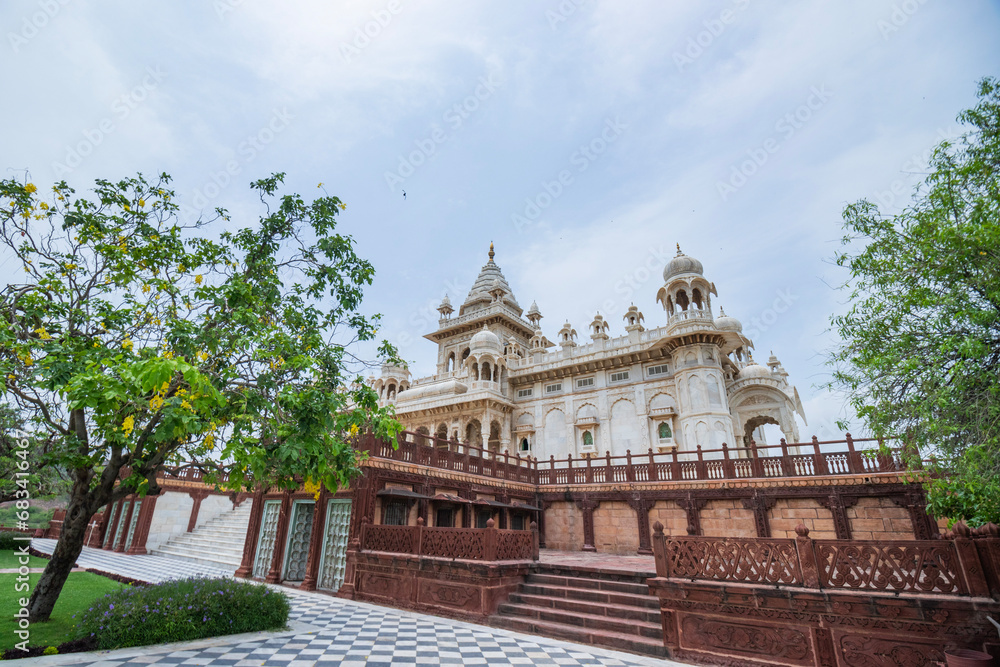 Jaswant Thada on a cloudy day