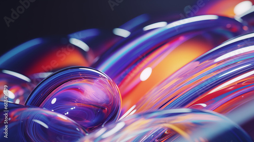 Crystal Vision: High-Quality 4K Glass and Bubble Abstract