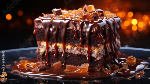 close up of cake HD 8K wallpaper Stock Photographic Image 