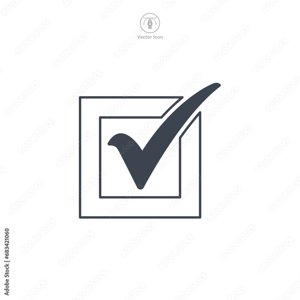 Check Mark Icon symbol vector illustration isolated on white background Check Mark Icon symbol vector illustration isolated on white background