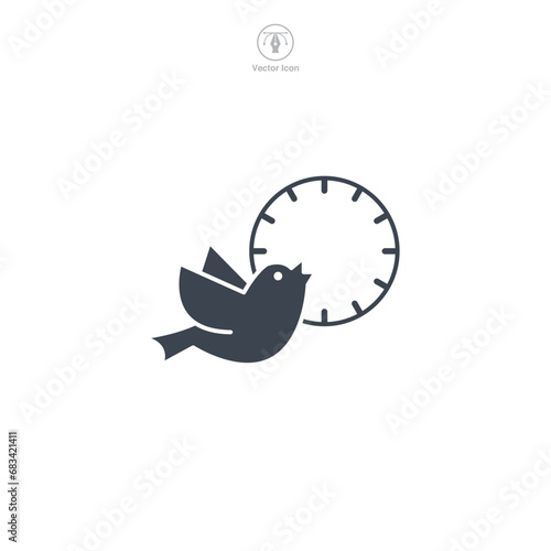 Early Bird Icon symbol vector illustration isolated on white background