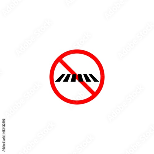 Free Download No access for pedestrians prohibition sign isolated on white background - GFXLoad