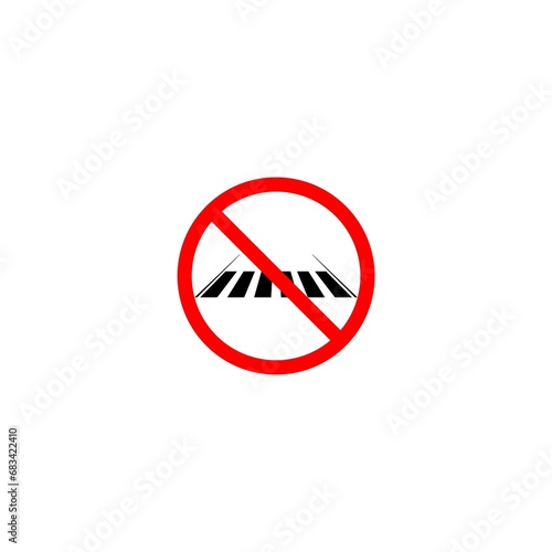 Free Download No access for pedestrians prohibition sign isolated on white background - GFXLoad