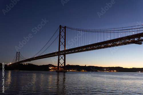A Majestic Bridge Connecting Two Vast Shores Over a Serene Waterway
