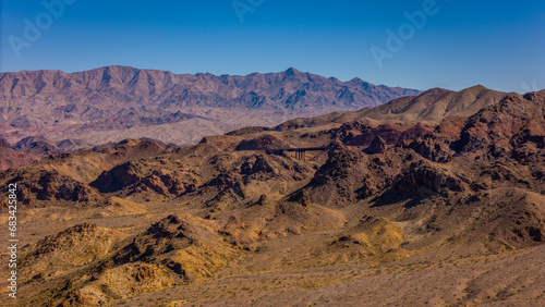 Lake Mead Recreational Area in Nevada aerial view aerial drone photography