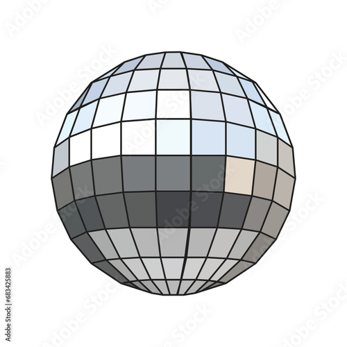 mirror ball disco vector
