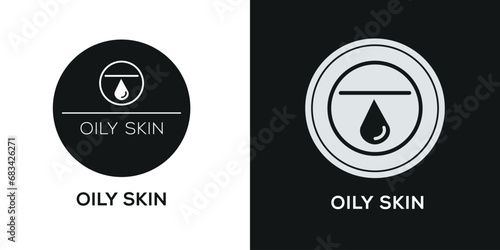 Creative (Oily Skin) Icon, Vector sign.