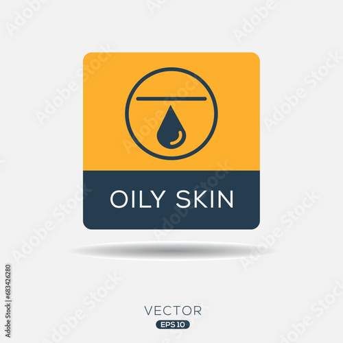 Creative (Oily Skin) Icon, Vector sign.