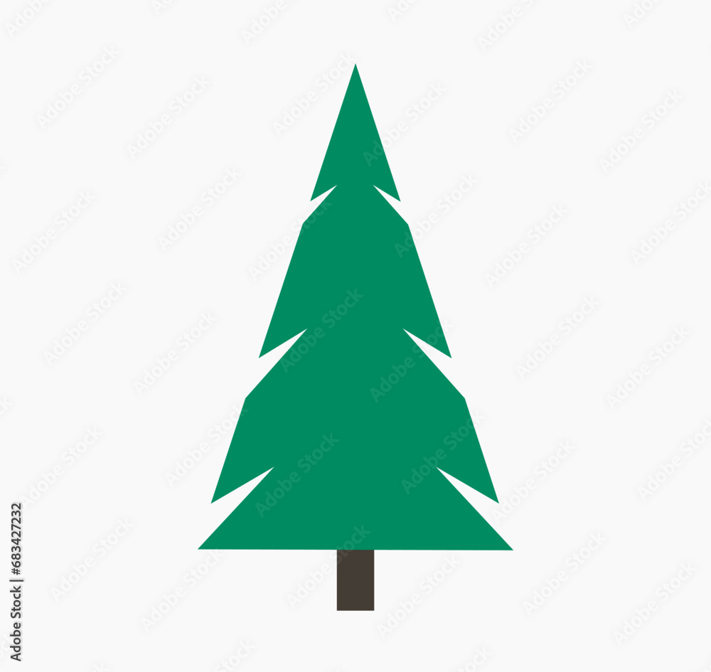 Christmas tree icon design element. Christmas tree icon design element.