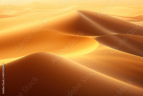 A scenic view of sand dunes in a desert. This image captures the vastness and beauty of the desert landscape. Perfect for travel brochures, nature magazines, and website backgrounds. © Ева Поликарпова