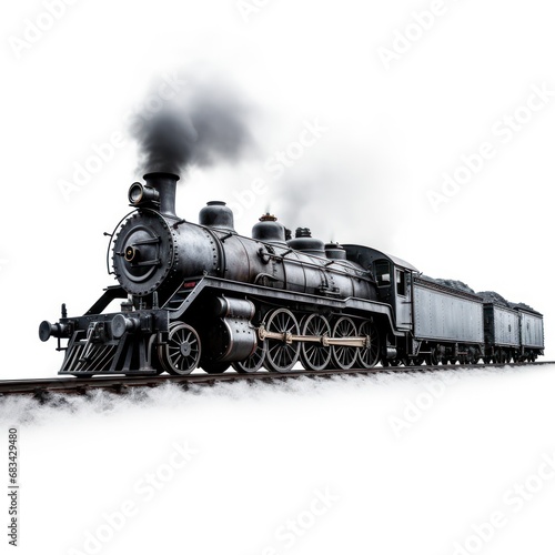 a train isolated on white unicolor background photograph, photography, professional quality, canon 1DX mark 2 --v 5.2 Job ID: 87d85ef1-0344-44d8-9308-5094c49a24b2