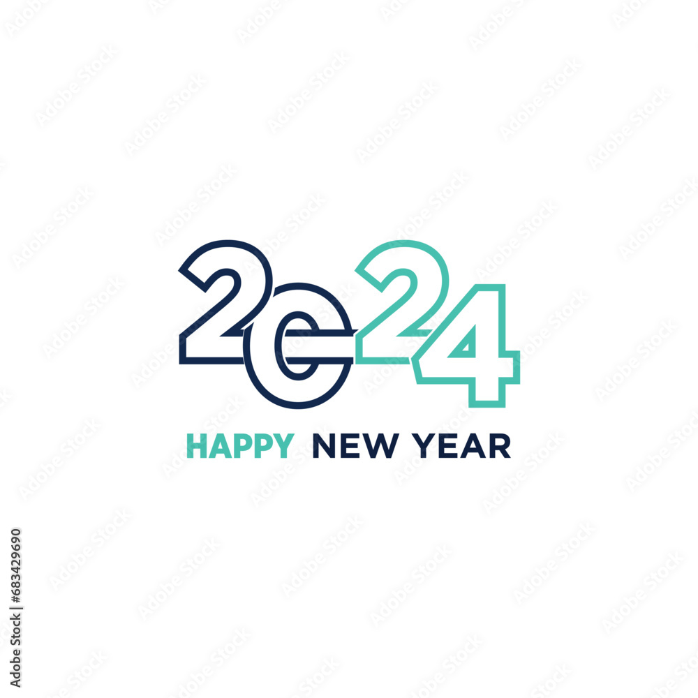 Vector 2024 logo vector design with modern idea Vector 2024 logo vector design with modern idea